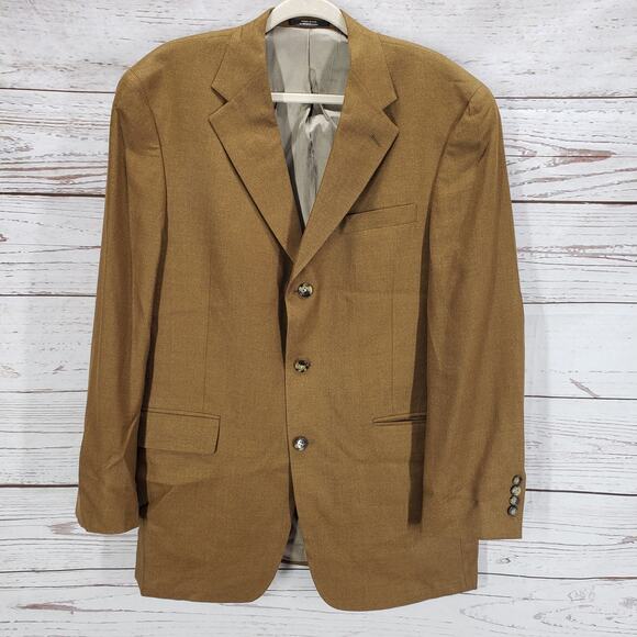 Austin Reed Men's Tan Green 3Buttons Sports Blazer Jacket Size 42R - Picture 1 of 16